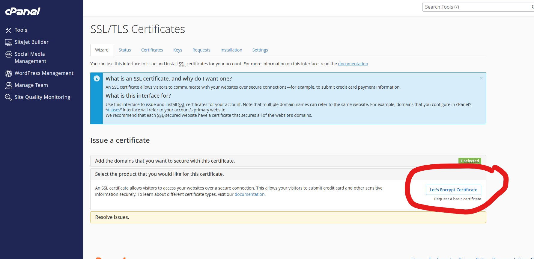 Cài đặt Let's Encrypt Certificate